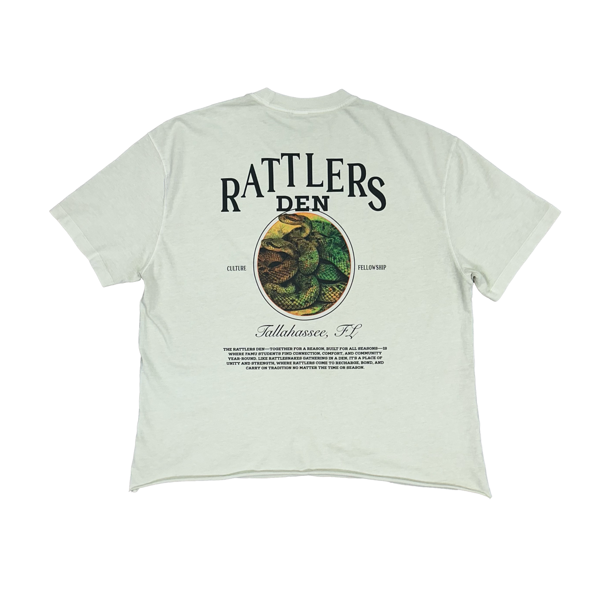 Rattlers Den Cropped Oversized Heavyweight Tee